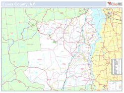 Essex, NY County Wall Map New York Style 2024