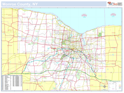 Monroe, NY County Wall Map New York Style 2024