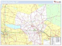 Oneida, NY County Wall Map New York Style 2023