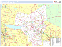 Oneida, NY County Wall Map New York Style 2024