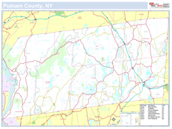 Putnam, NY County Wall Map New York Style 2023