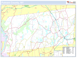 Putnam, NY County Wall Map New York Style 2025