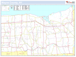 Wayne, NY County Wall Map New York Style 2025