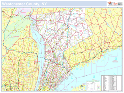 Westchester, NY County Wall Map New York Style 2023