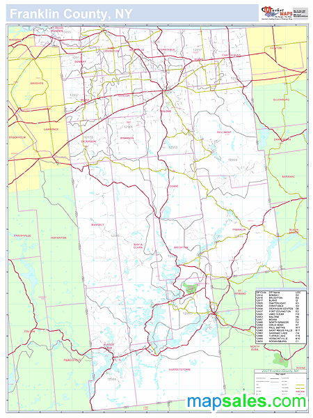 Franklin, NY County Wall Map