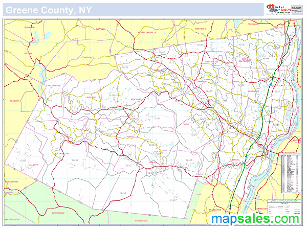 Greene, NY County Wall Map