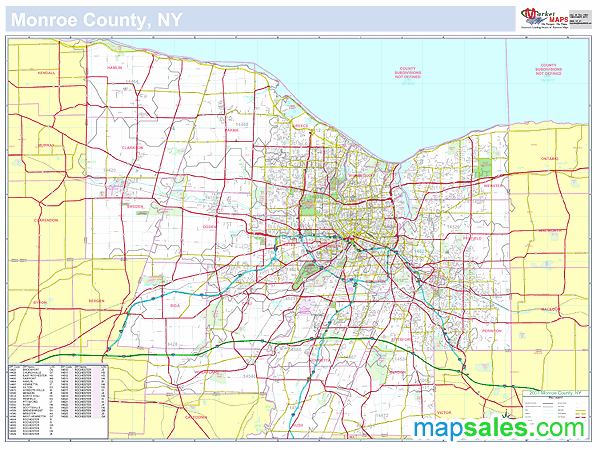 Monroe, NY County Wall Map