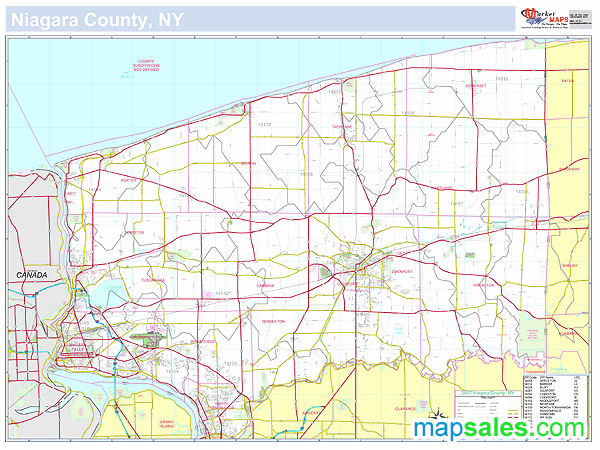 Niagara, NY County Wall Map