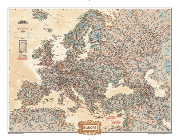 Europe Executive Wall Map