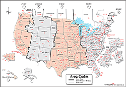 USA AREACODE Maps.Com