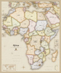 Africa Antique Wall Map