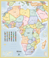 Africa Political Wall Map