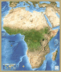 Africa Satellite Wall Map