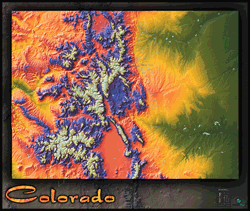 Colorado Topo Wall Map