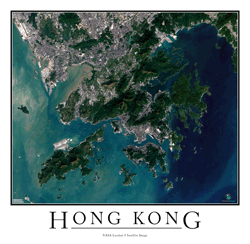 Hong Kong Wall Map