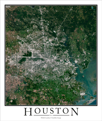 Houston Wall Map