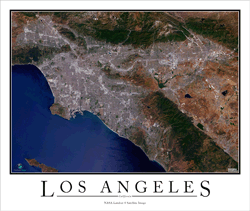 Los Angeles Wall Map