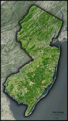 New Jersey Satellite Wall Map