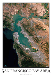 San Francisco Bay Area Wall Map