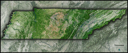 Tennessee Satellite Wall Map