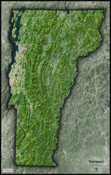 Vermont Satellite Wall Map