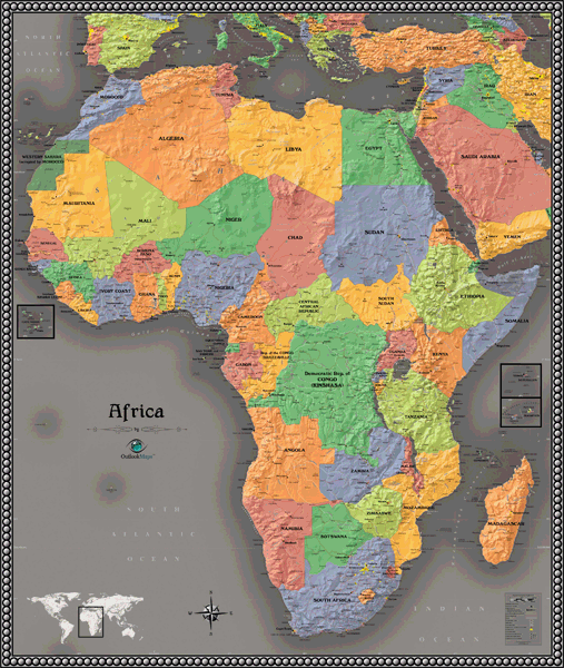 Africa Contemporary Wall Map