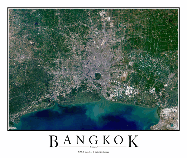 Bangkok Wall Map