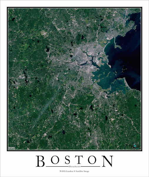 Boston Wall Map