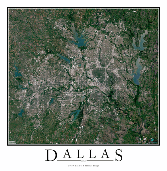 Dallas Wall Map