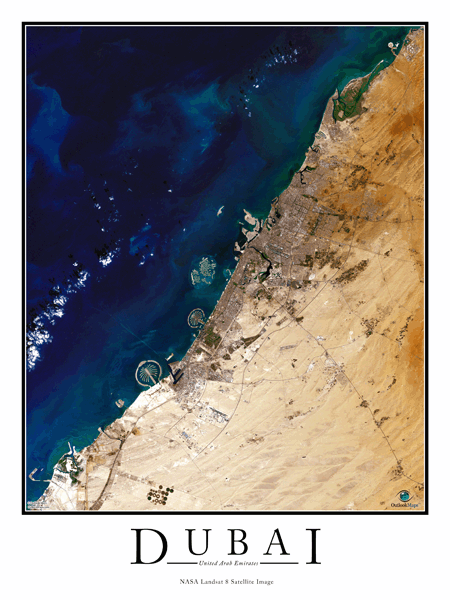 Dubai Wall Map