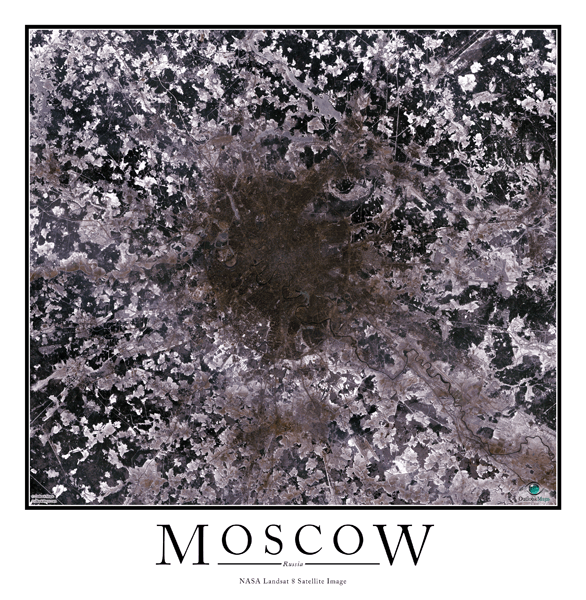 Moscow Wall Map