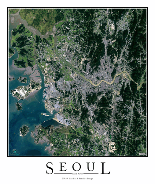 Seoul Wall Map
