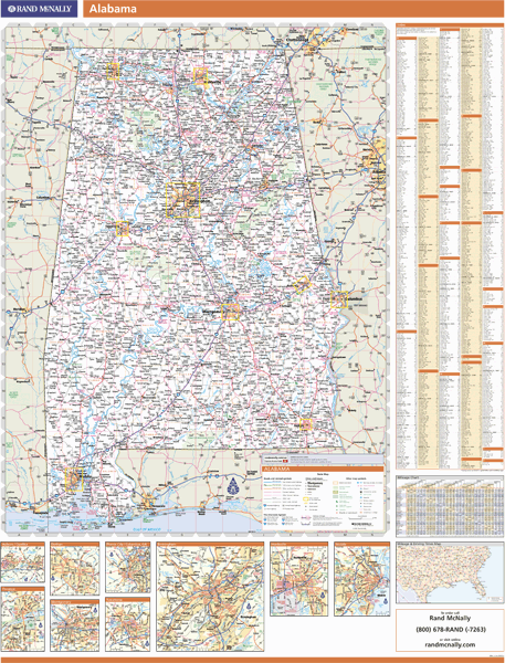 Alabama Wall Map