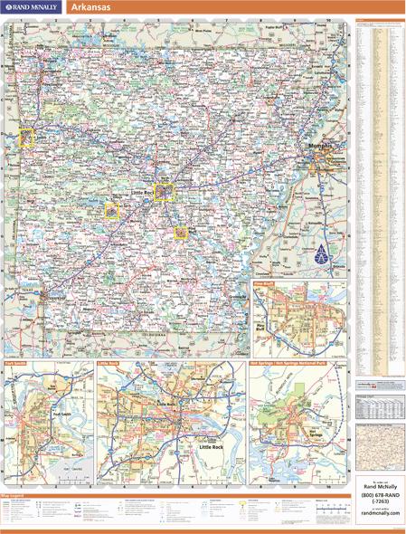 Arkansas Wall Map