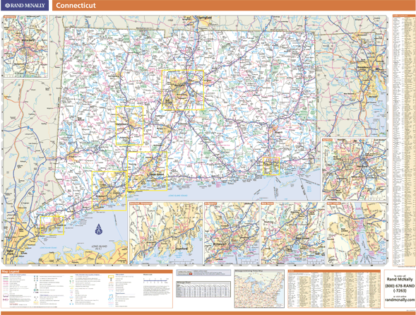 Connecticut Wall Map