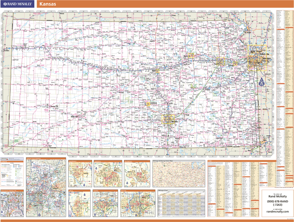 Kansas Wall Map