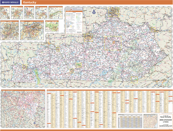 Kentucky Wall Map