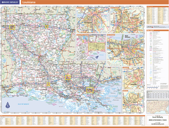 Louisiana Wall Map