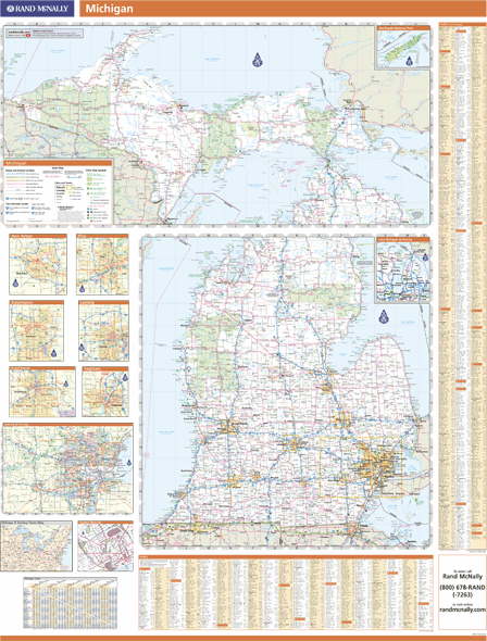 Michigan Wall Map