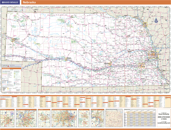 Nebraska Wall Map