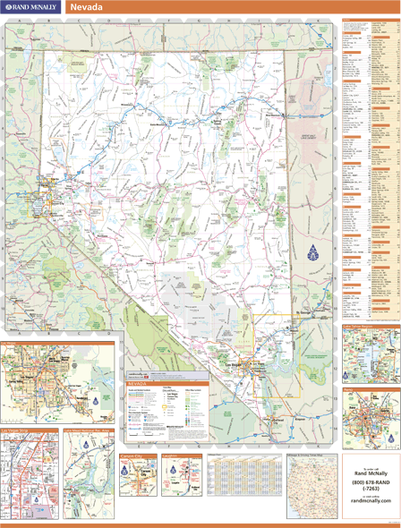 Nevada Wall Map