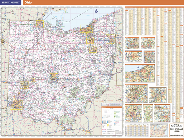 Ohio Wall Map