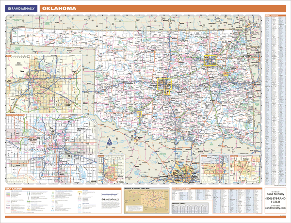 Oklahoma Wall Map