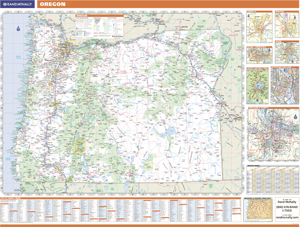 Oregon Wall Map