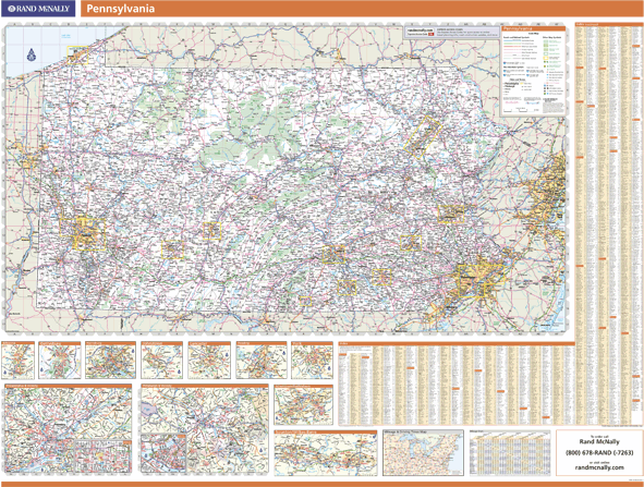 Pennsylvania Wall Map