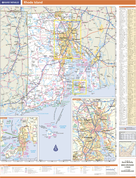 Rhode Island Wall Map