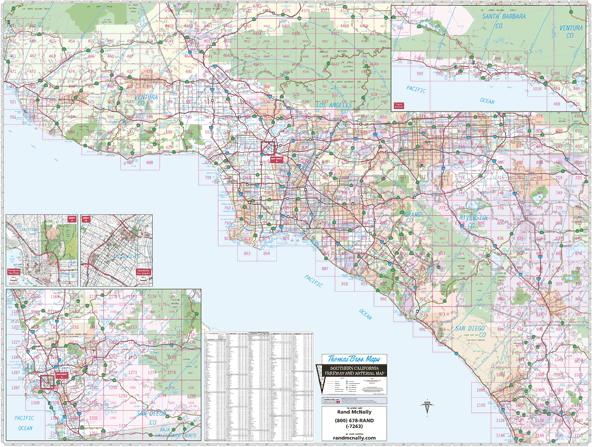 Southern California Wall Map