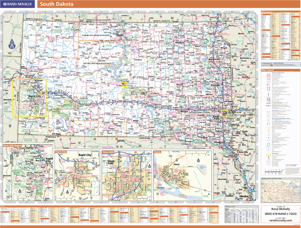 South Dakota Wall Map