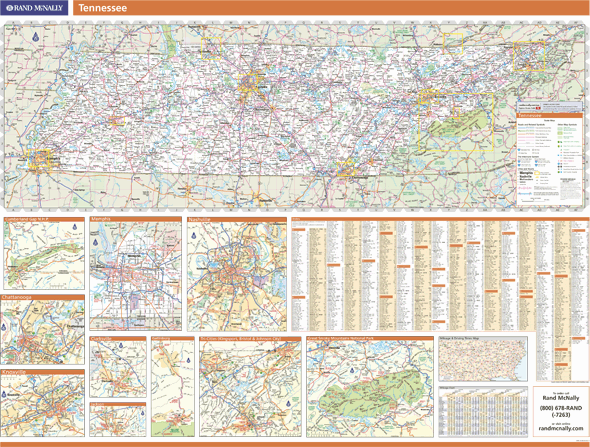 Tennessee Wall Map