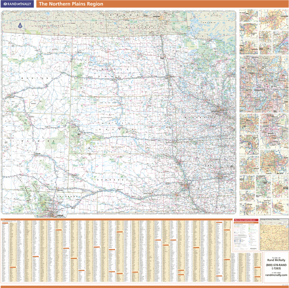 Northern Plains U.S. Regional Wall Map